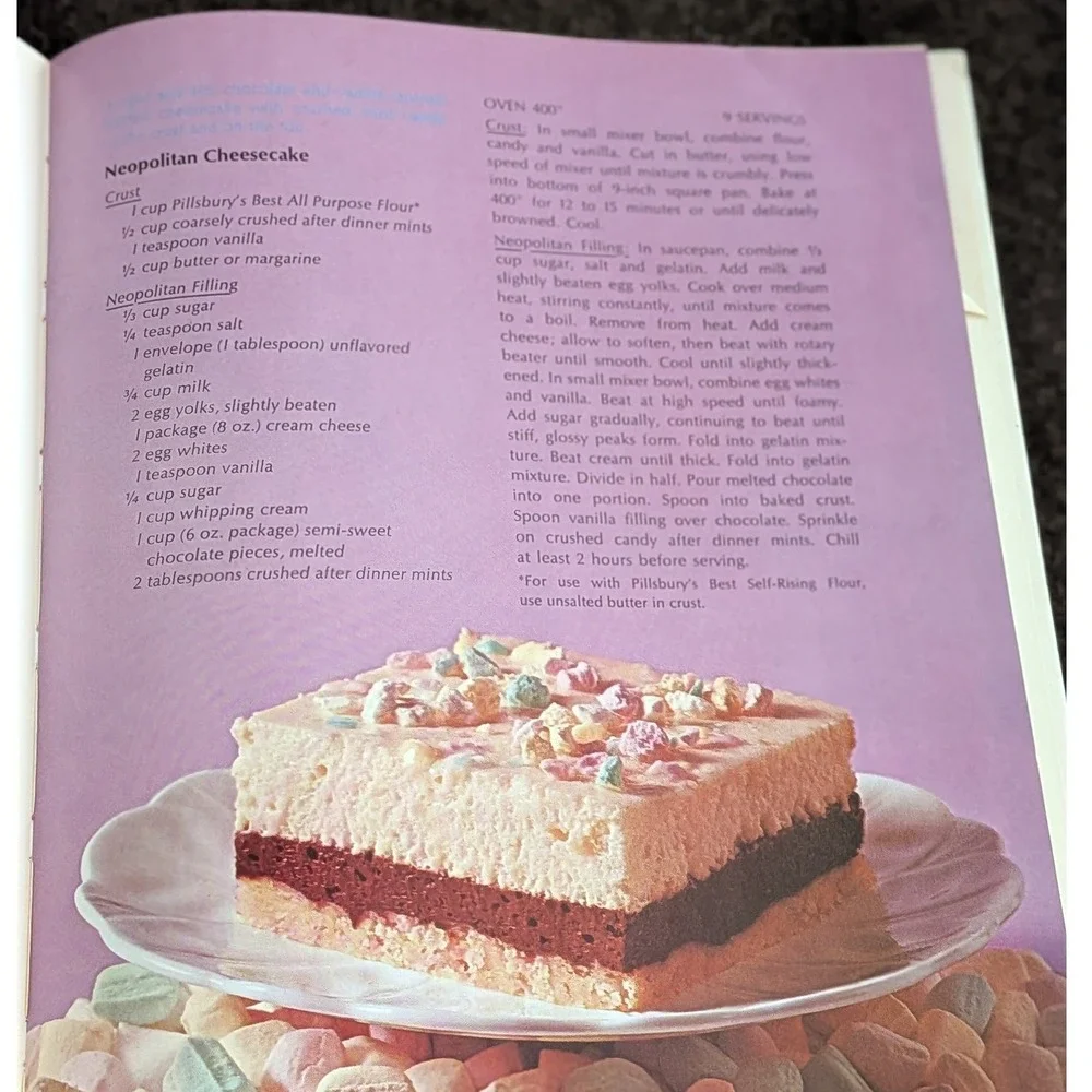 Pillsbury's Bake Off Dessert Cook Book Vtg 1968 Hardcover Prize Winning First Ed